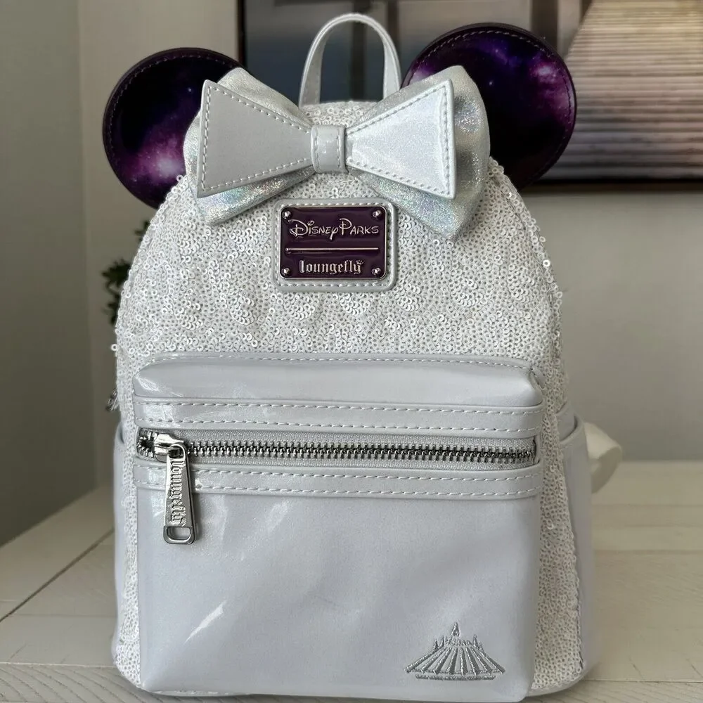NEW Disney Minnie Mouse Main Attraction Space Mountain Loungefly‎ Backpack NWT